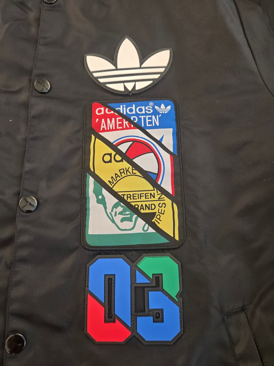 아디다스 블랙 패치 봄버 자켓 M 상품이미지4