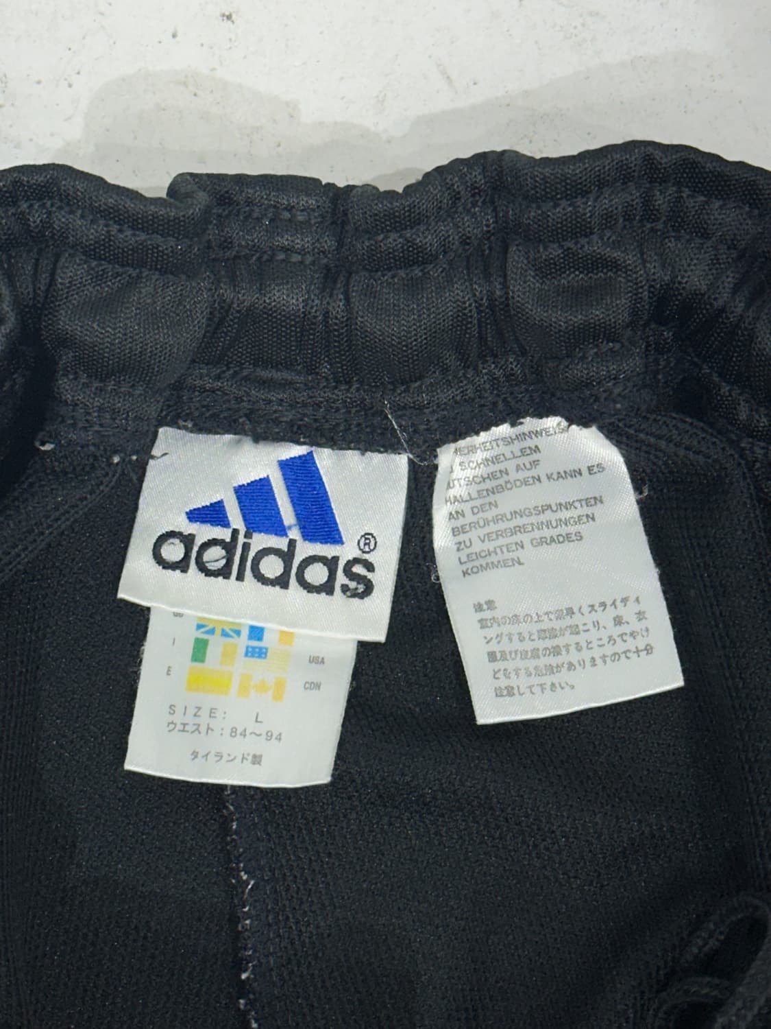 90s 아디다스 블랙 레드 삼선 와이드 추리닝 바지 트레이닝 팬츠 L 상품이미지7