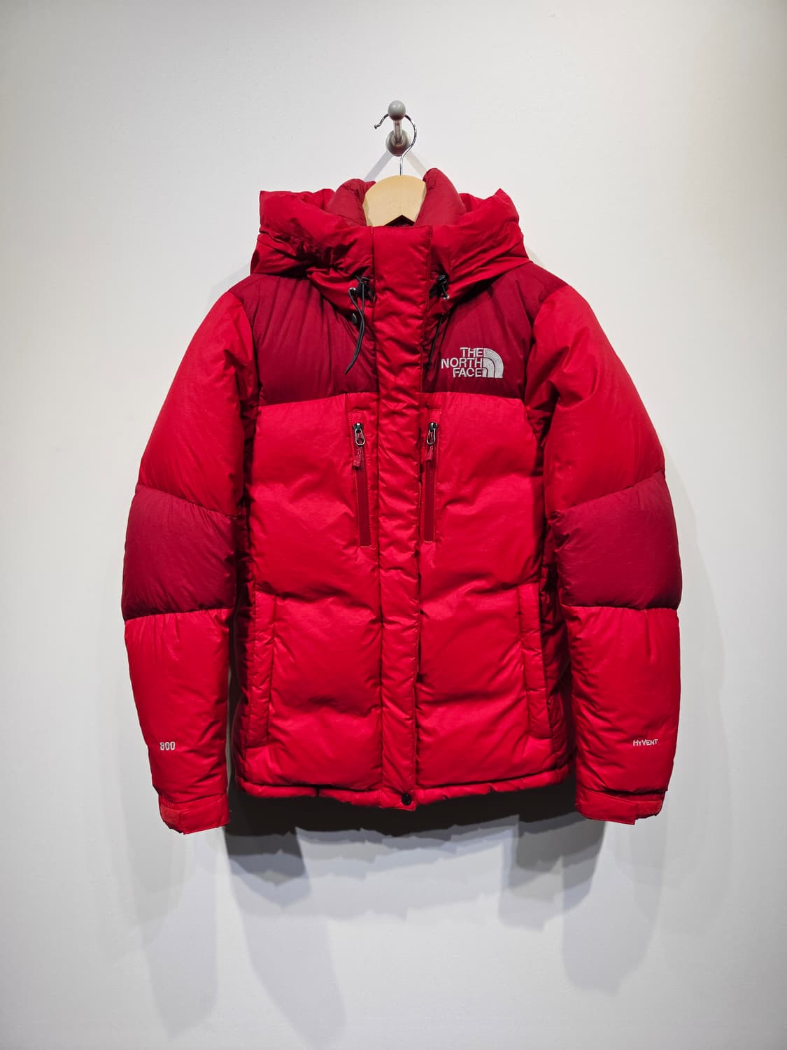 노스페이스 하이벤트 800필 구스다운 패딩 레드 상품이미지2