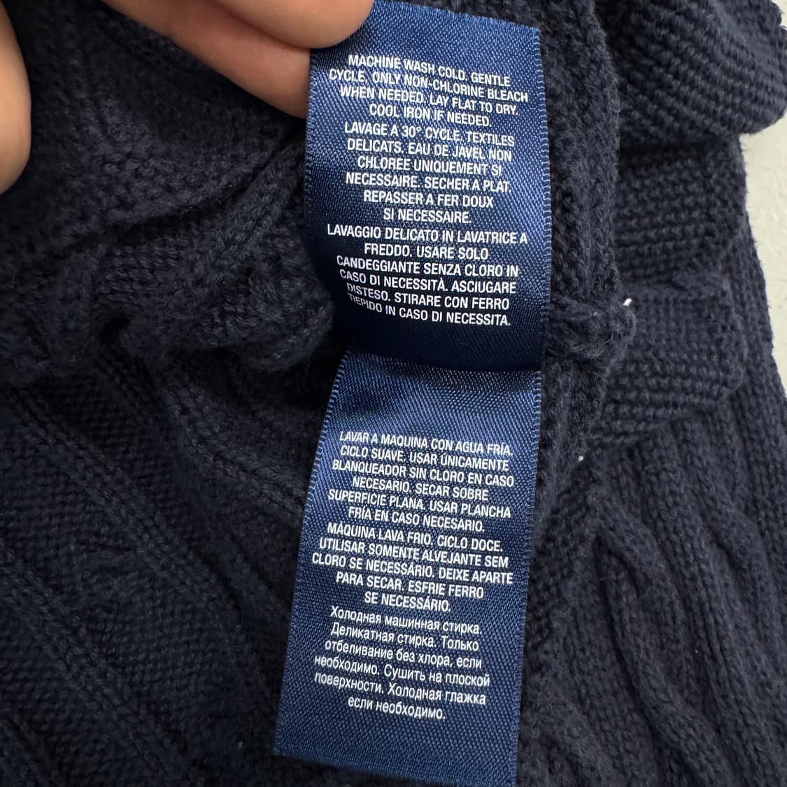 폴로 포니 레이스 꽈배기 니트 가디건 상품이미지6