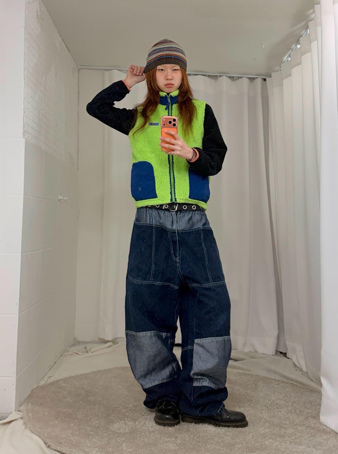 Verse 실버 데님 패치워크 힙합 팬츠 상품이미지3