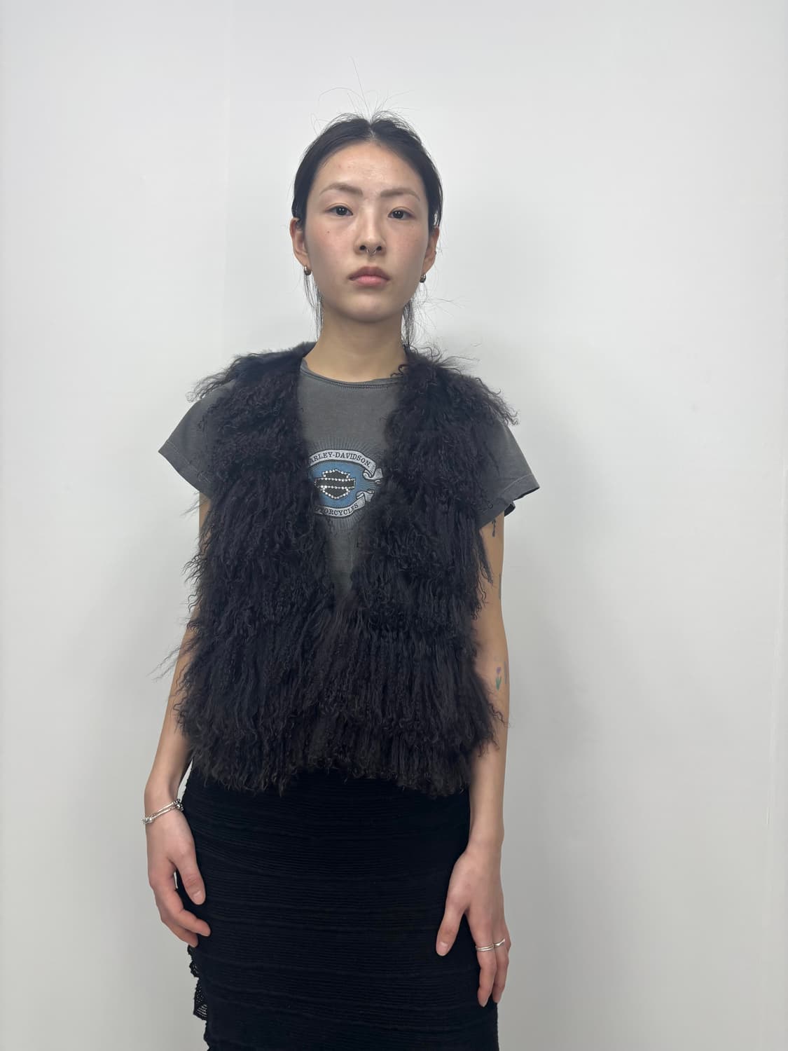 PURPLE GRAY FUR VEST 상품이미지2
