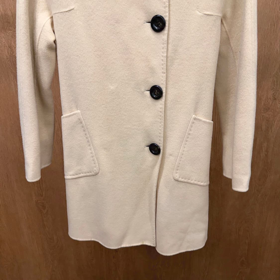 MCM 하이넥 코트 랩 버튼업 포켓 벨트 스트랩 디테일 베이비 핑크 상품이미지5