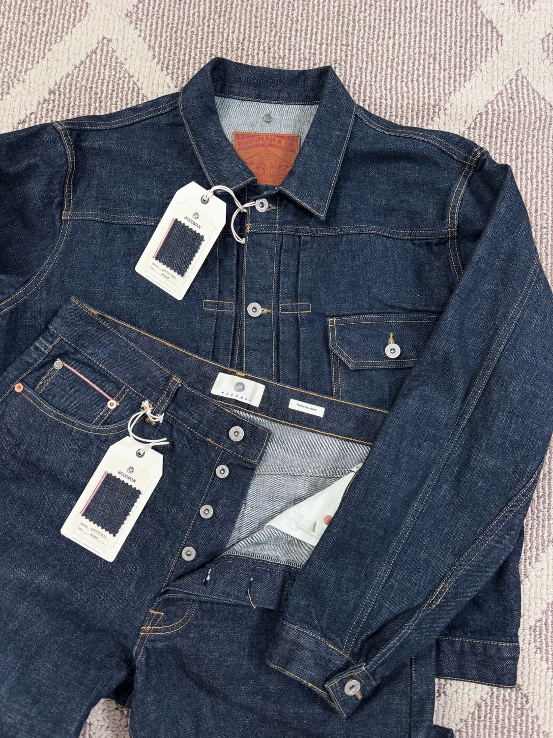 [새제품/3] 우드먼 TYPE 1 셀비지 데님 셋업 - 인디고 상품이미지3