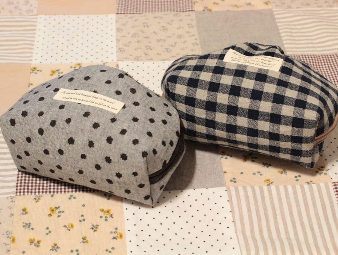 핸드메이드 핀턱 지퍼 파우치 상품이미지6