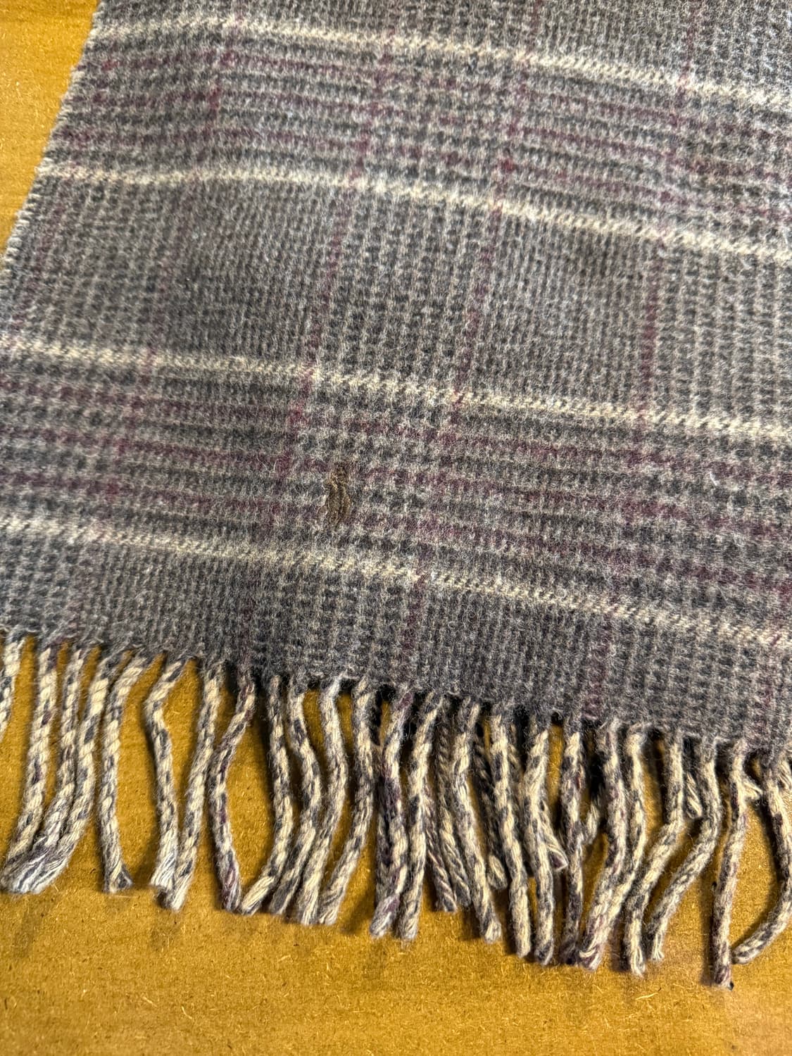 폴로 랄프로렌 POLO RALPH LAUREN 윈도우 체크 머플러 베이지 상품이미지2