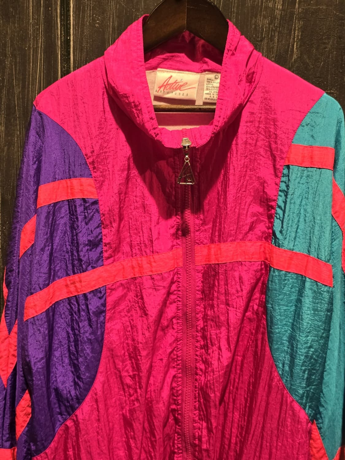 80s Active Attitides Nylon Windbreaker 상품이미지3