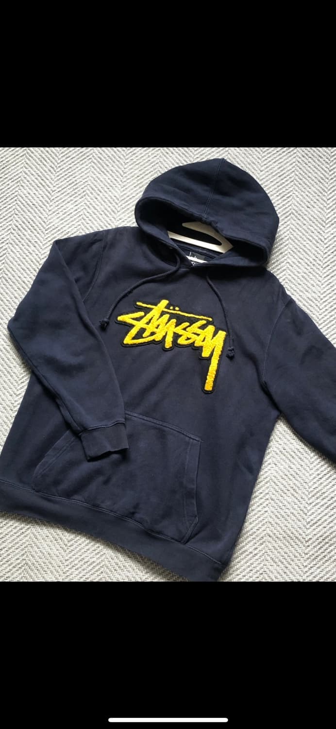 빈티지 스투시 네이비 후드티 상품이미지2