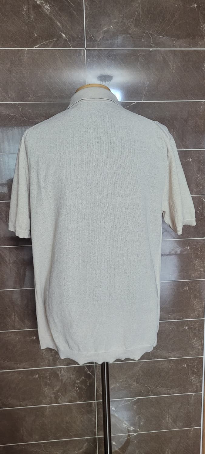 👔남성105사이즈👔올젠 얇은 니트 반팔 베이지 상품이미지3
