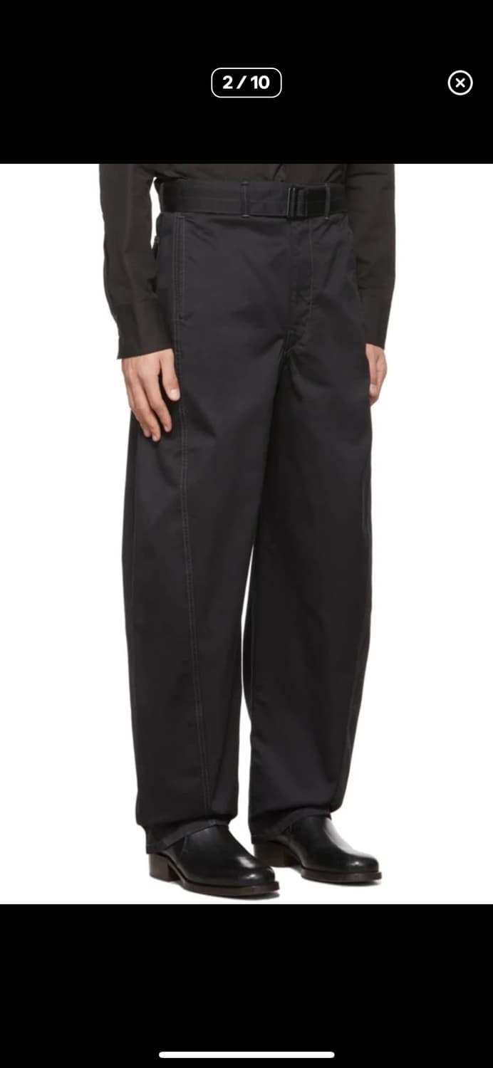 구매]르메르 22ss 코튼 새틴(사틴) 트위스티드 벨티드 팬츠 Lsize 상품이미지3