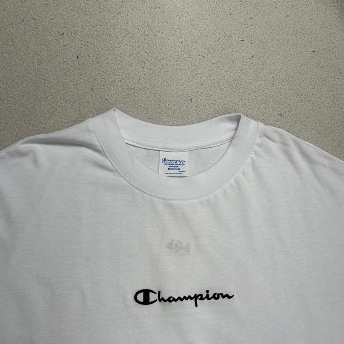 CHAMPION 블랙 자수 오버핏 반팔 M 상품이미지5