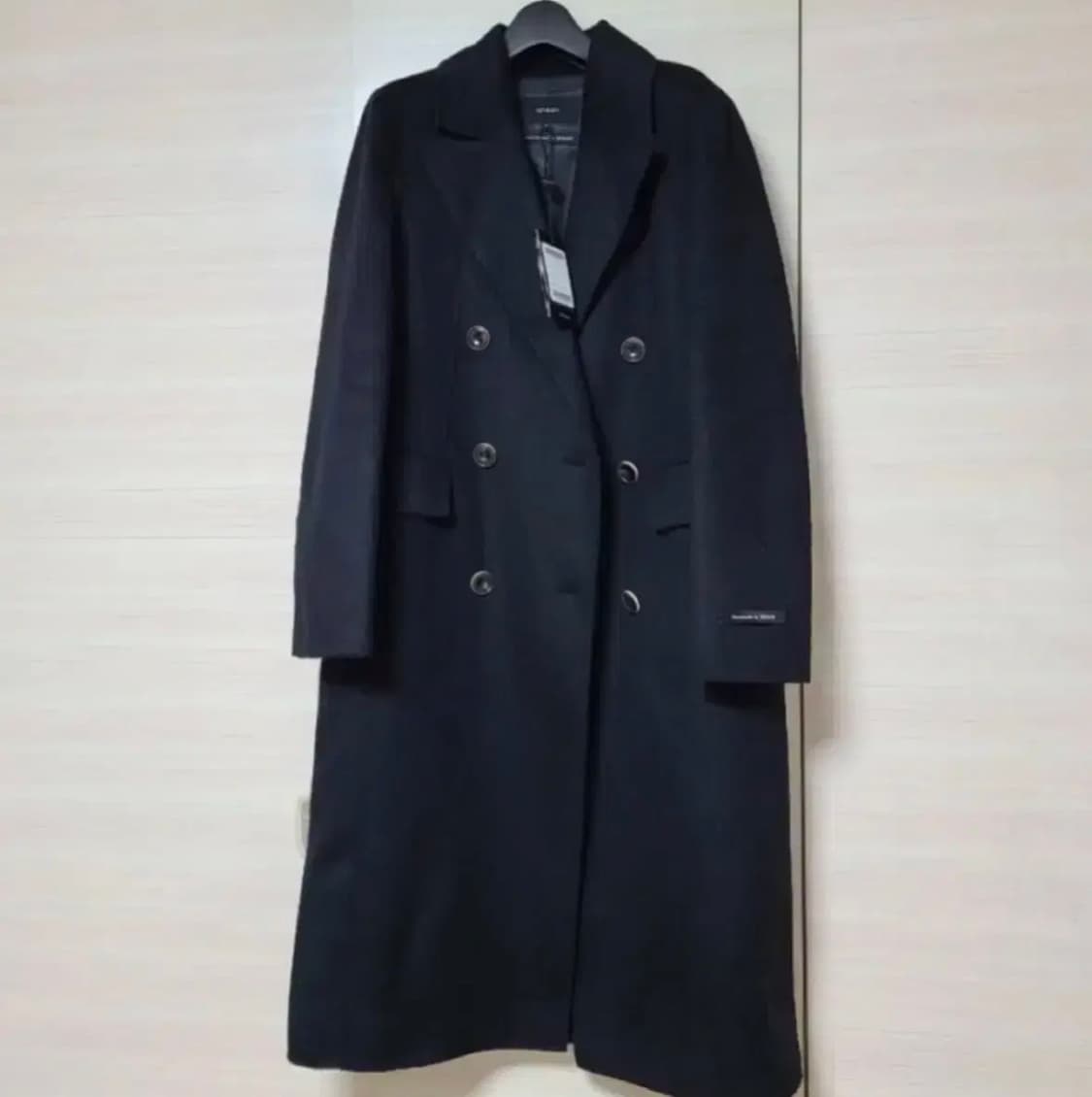 온앤온 캐시미어 핸드메이드 더블 롱코트 블랙 2사이즈 상품이미지1