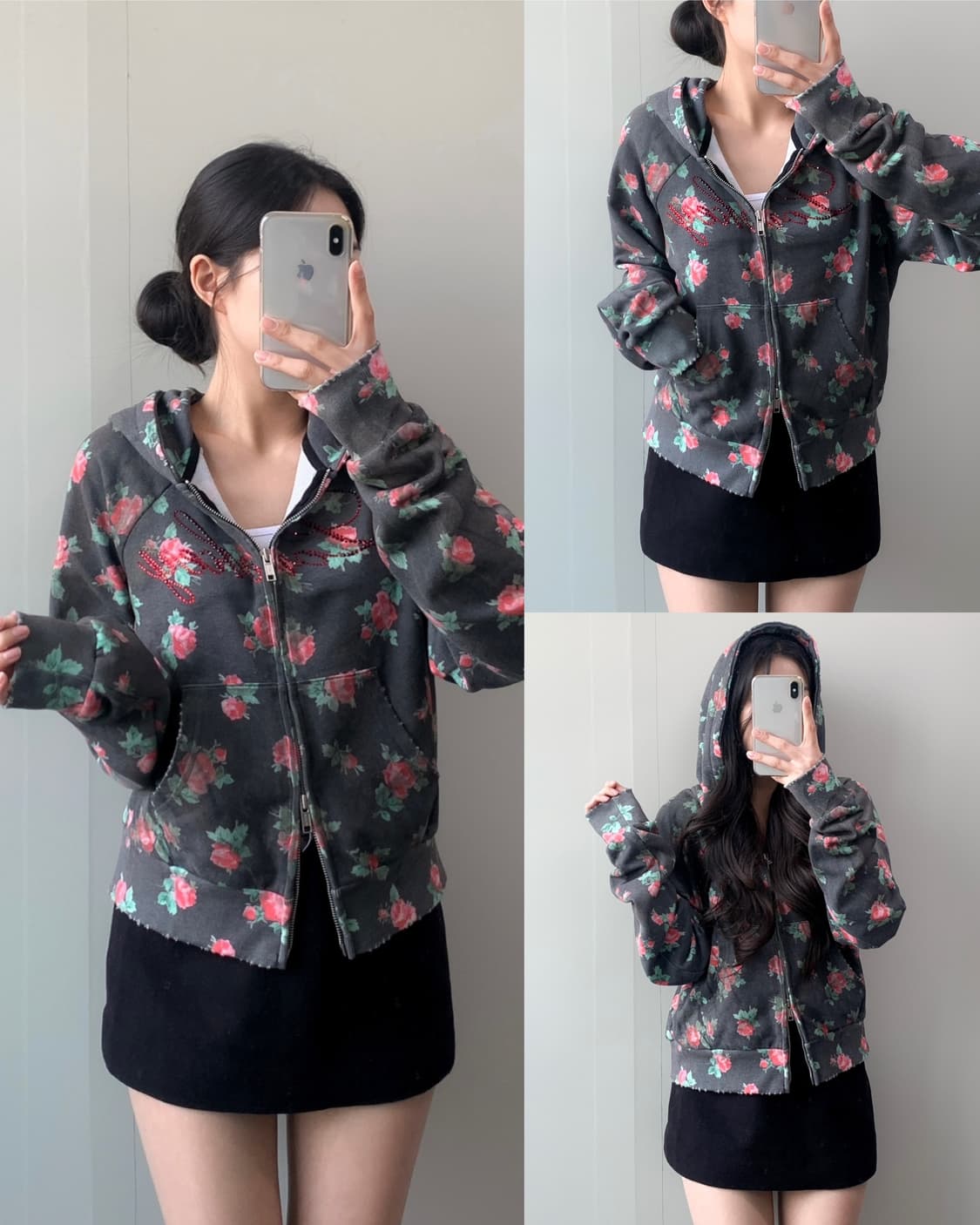 그레일즈 플라워 더티집 후디  상품이미지1