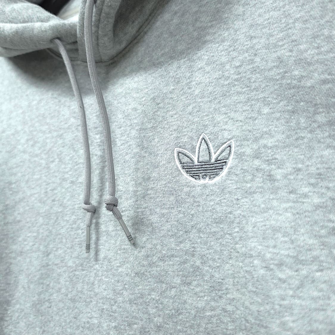 [M] 아디다스 멜란지 그레이 오리지널 플리스 후드티셔츠 상품이미지4