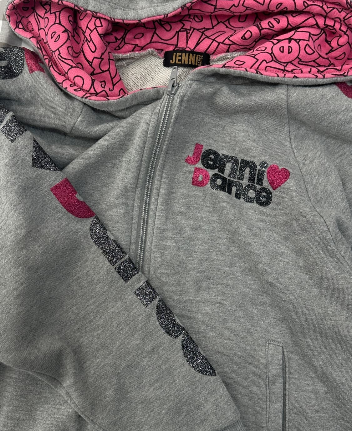 JENNI 프린팅 데코라 오버핏 후드집업 갸루 y2k 레터링 일본 빈티지 상품이미지5