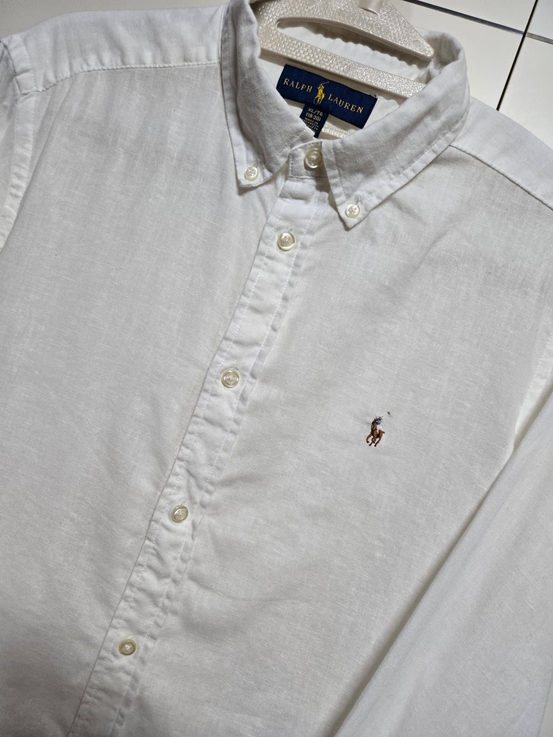 폴로 랄프로렌 여성 신형 린넨 화이트 셔츠 상품이미지2