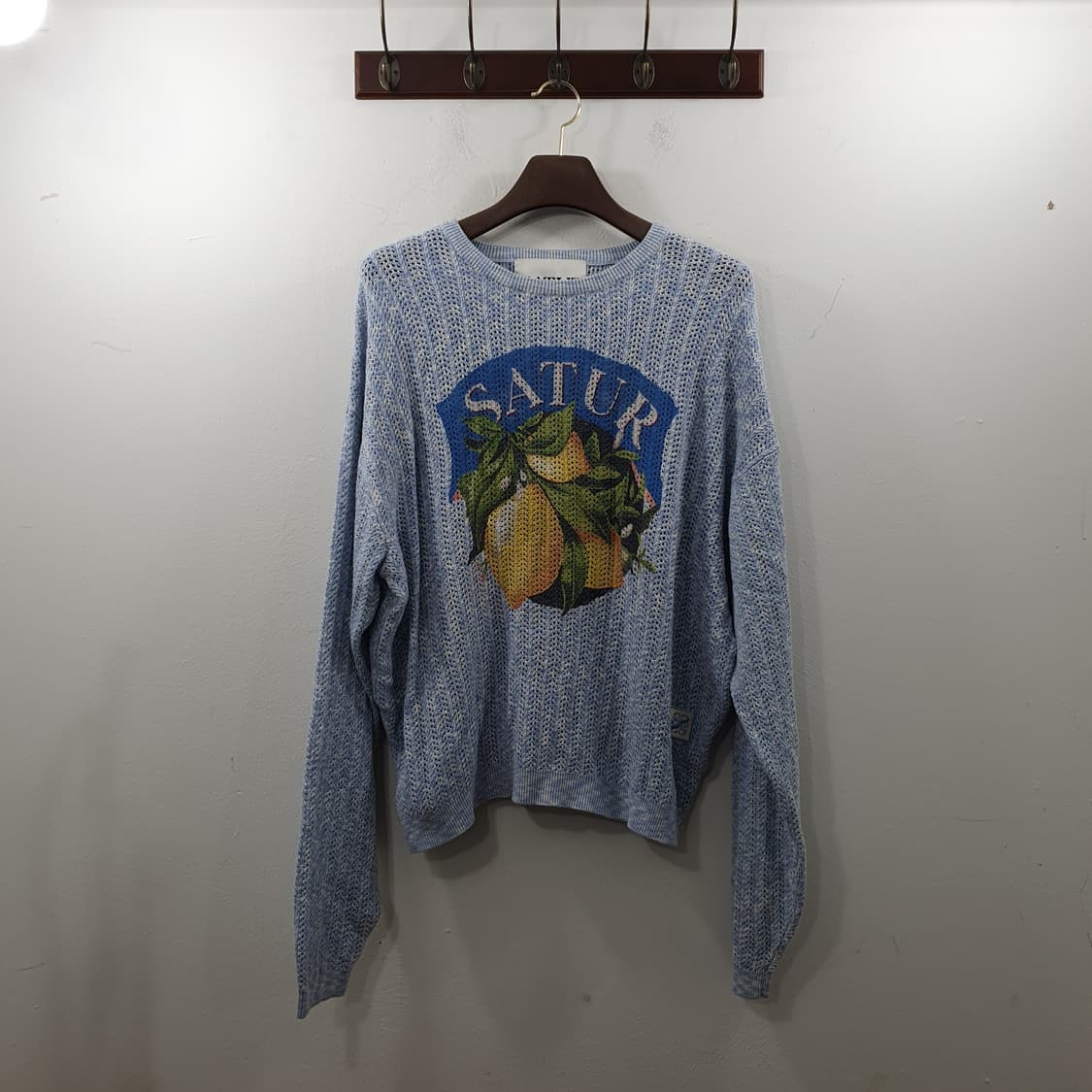 L 세터 여성 오버핏 여름 시스루 레몬 니트 상품이미지1