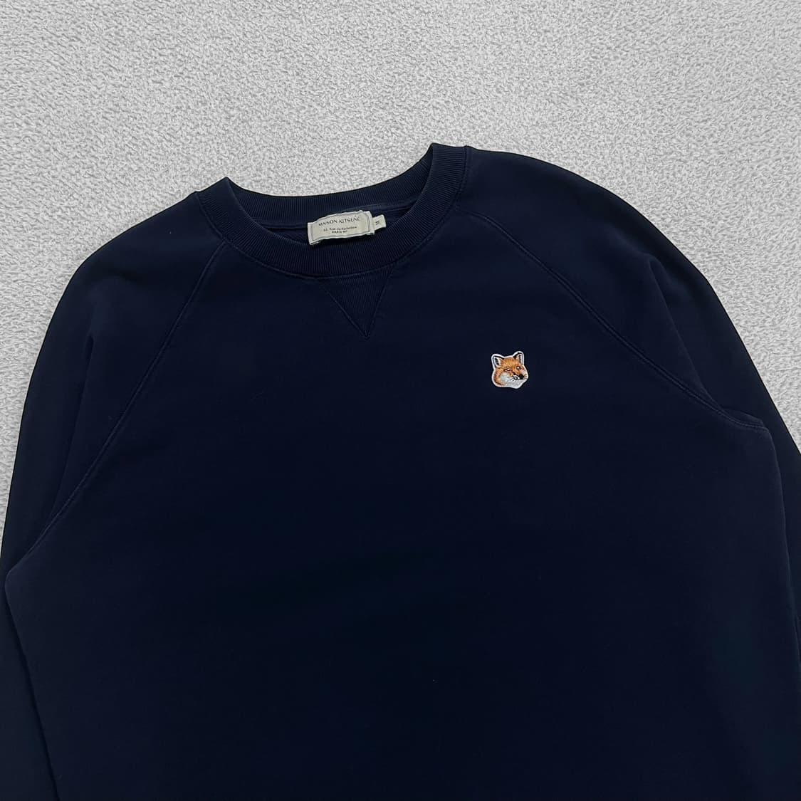 메종키츠네 폭스 헤드 패치 맨투맨 네이비 상품이미지2