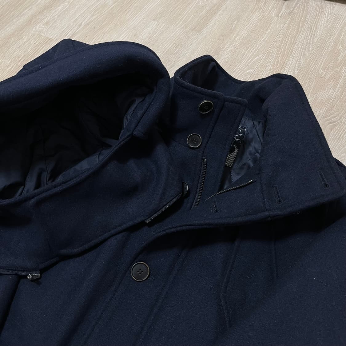 레노마 옴므 남성 모직 후드 싱글 코트 L/100 상품이미지7