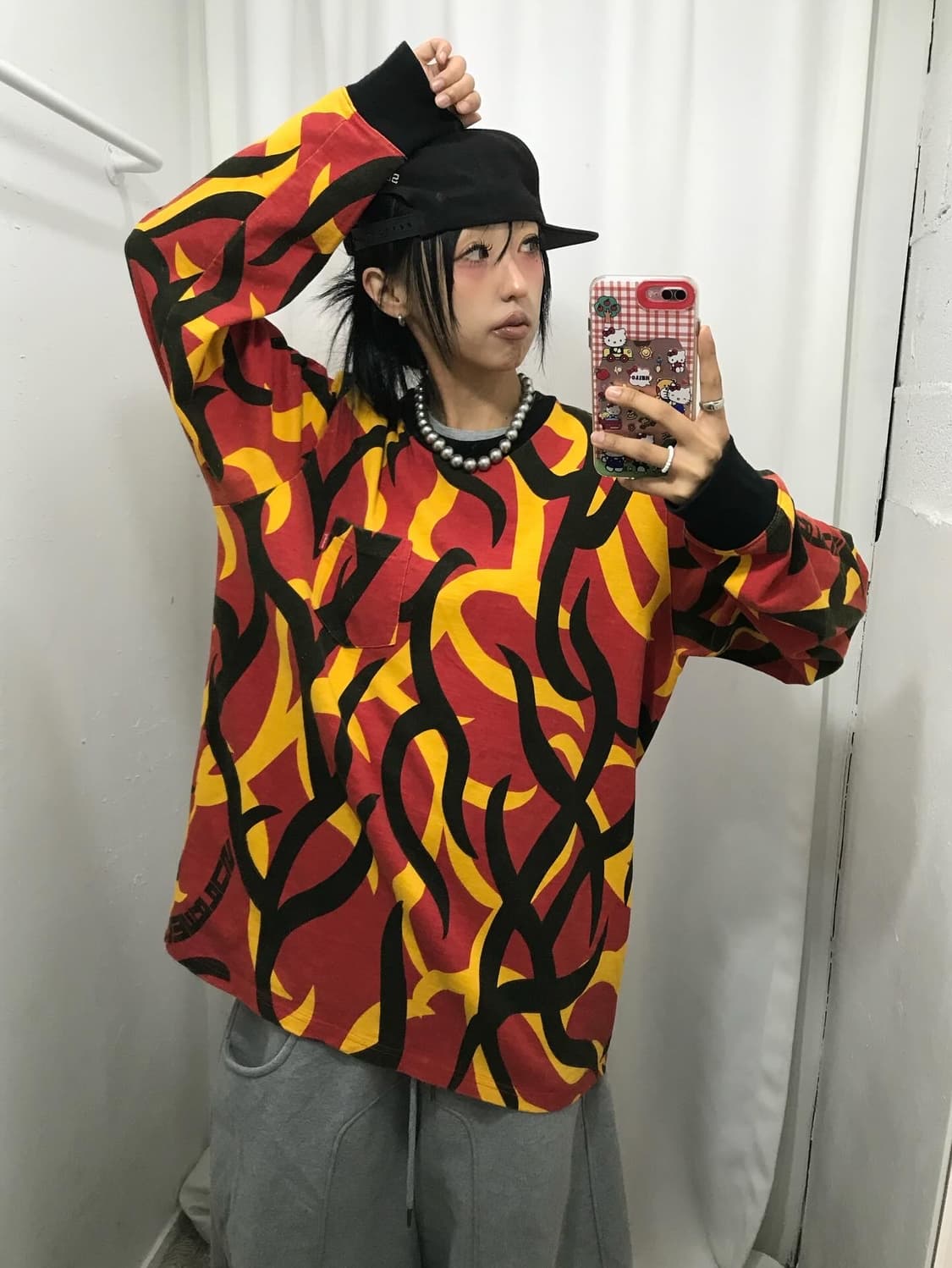 Supreme Red Tribal Pocket L/S - 19Fw 상품이미지5