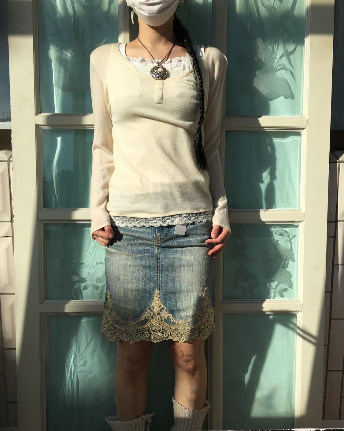 Lace trimming knit 상품이미지1