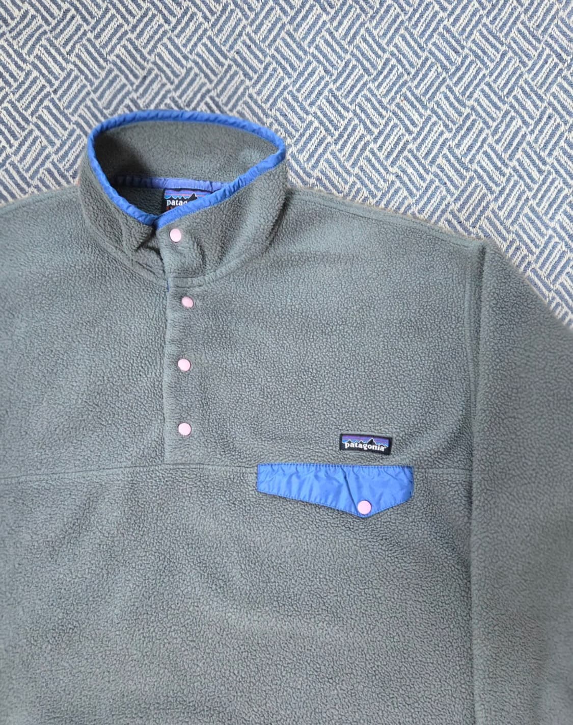(L)파타고니아 그레이 블루 빈티지 신칠라 플리스 상품이미지3