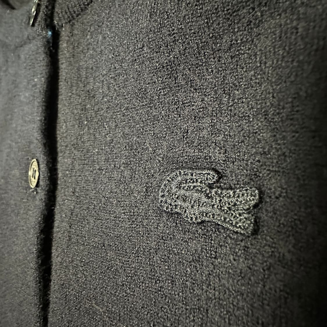 LACOSTE woman wool knit cardigan navy 상품이미지3