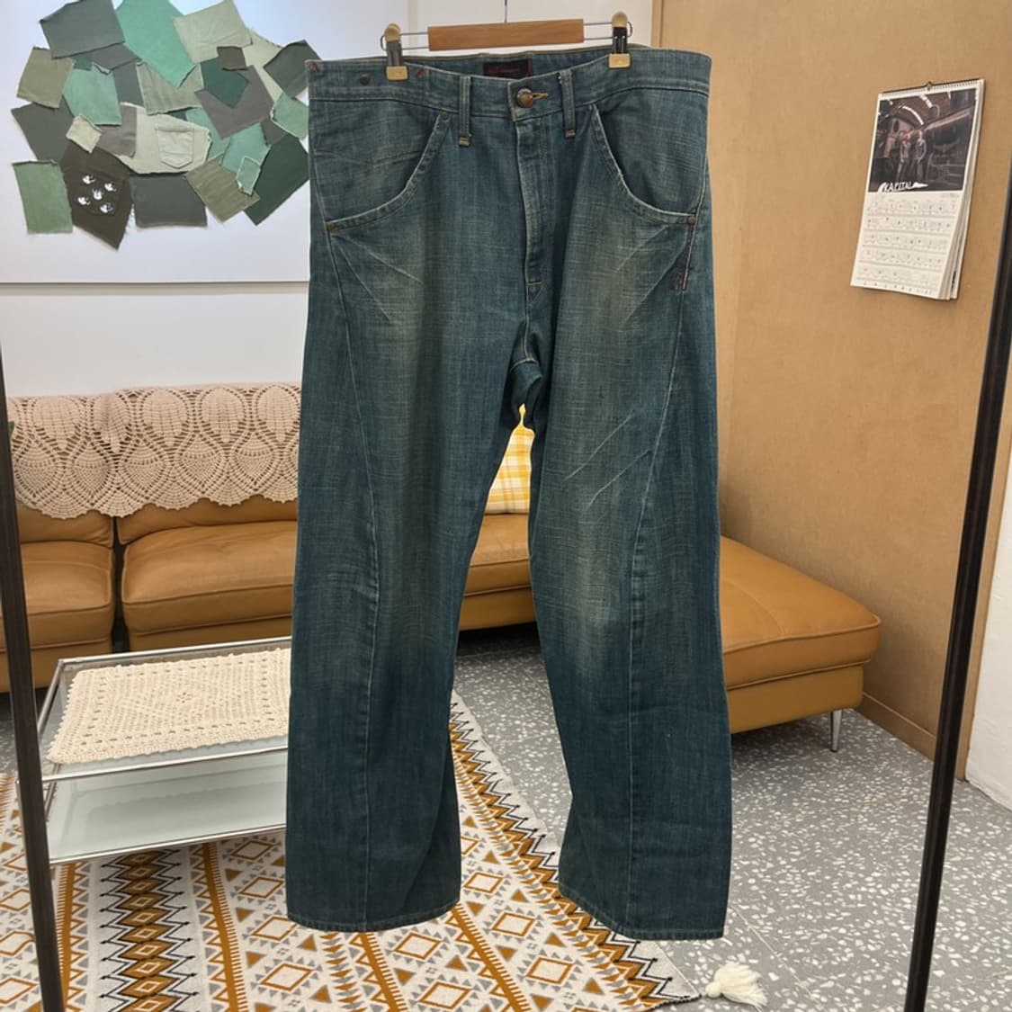 리바이스 엔지니어드진 레트로 빈티지 워싱 데님팬츠 34인치 C10562 상품이미지3