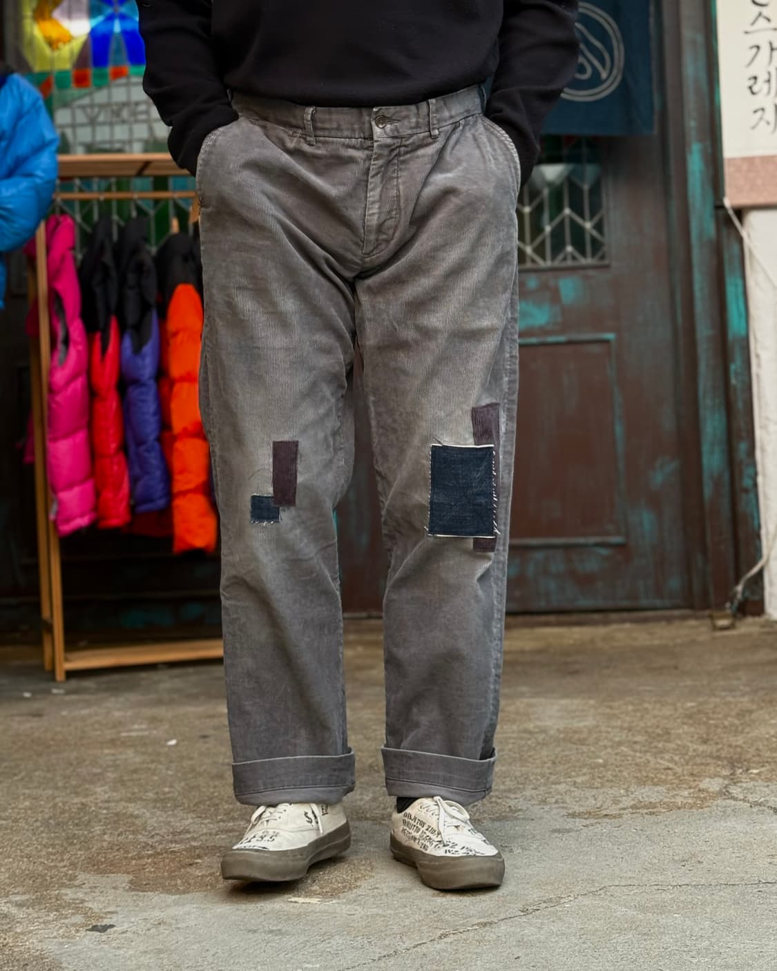 폴로 랄프로렌 스트레치 클래식 핏 패치워크 코듀로이 팬츠 36 [그레이] 상품이미지7