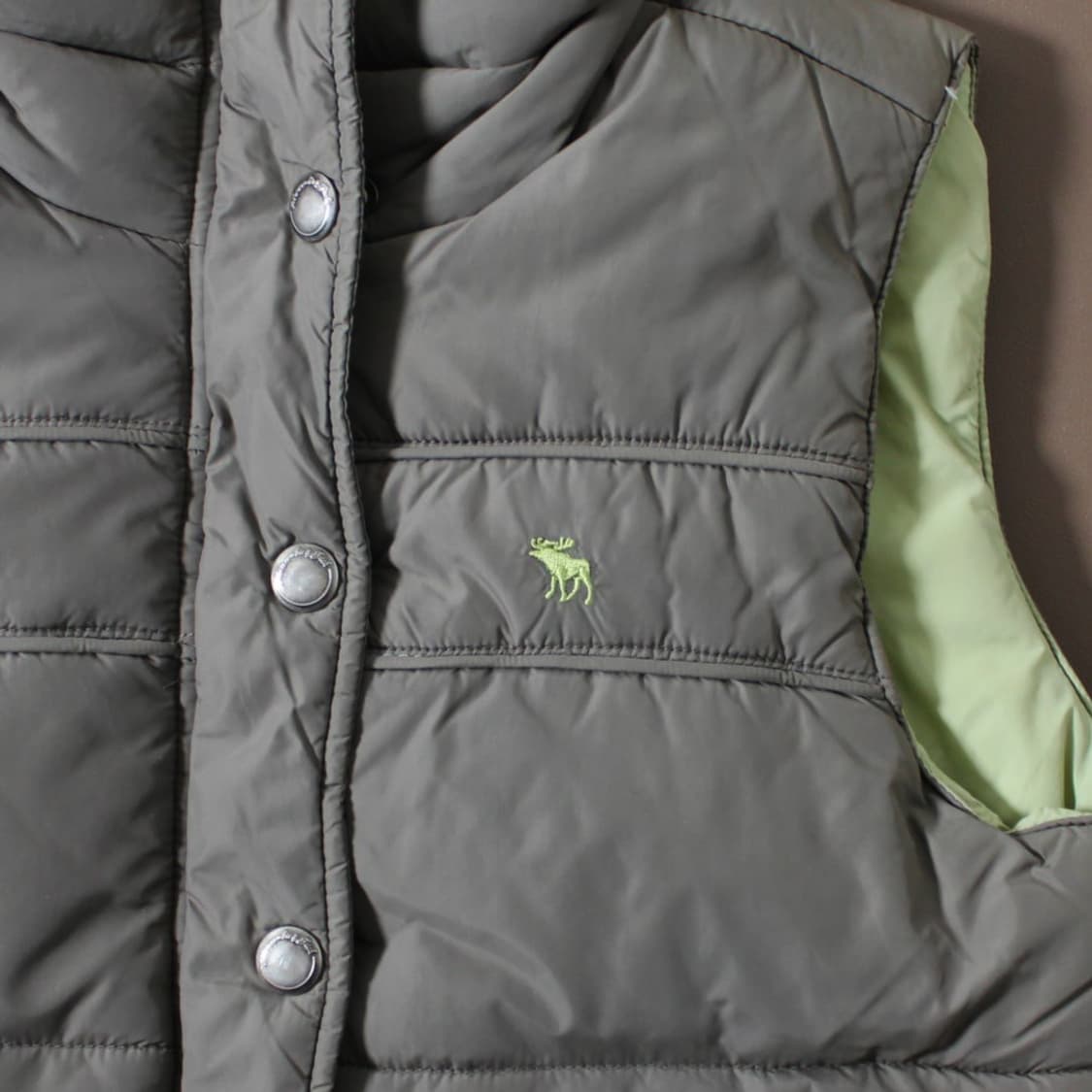 Abercrombie 아베크롬비 그레이 조끼 패딩 상품이미지3