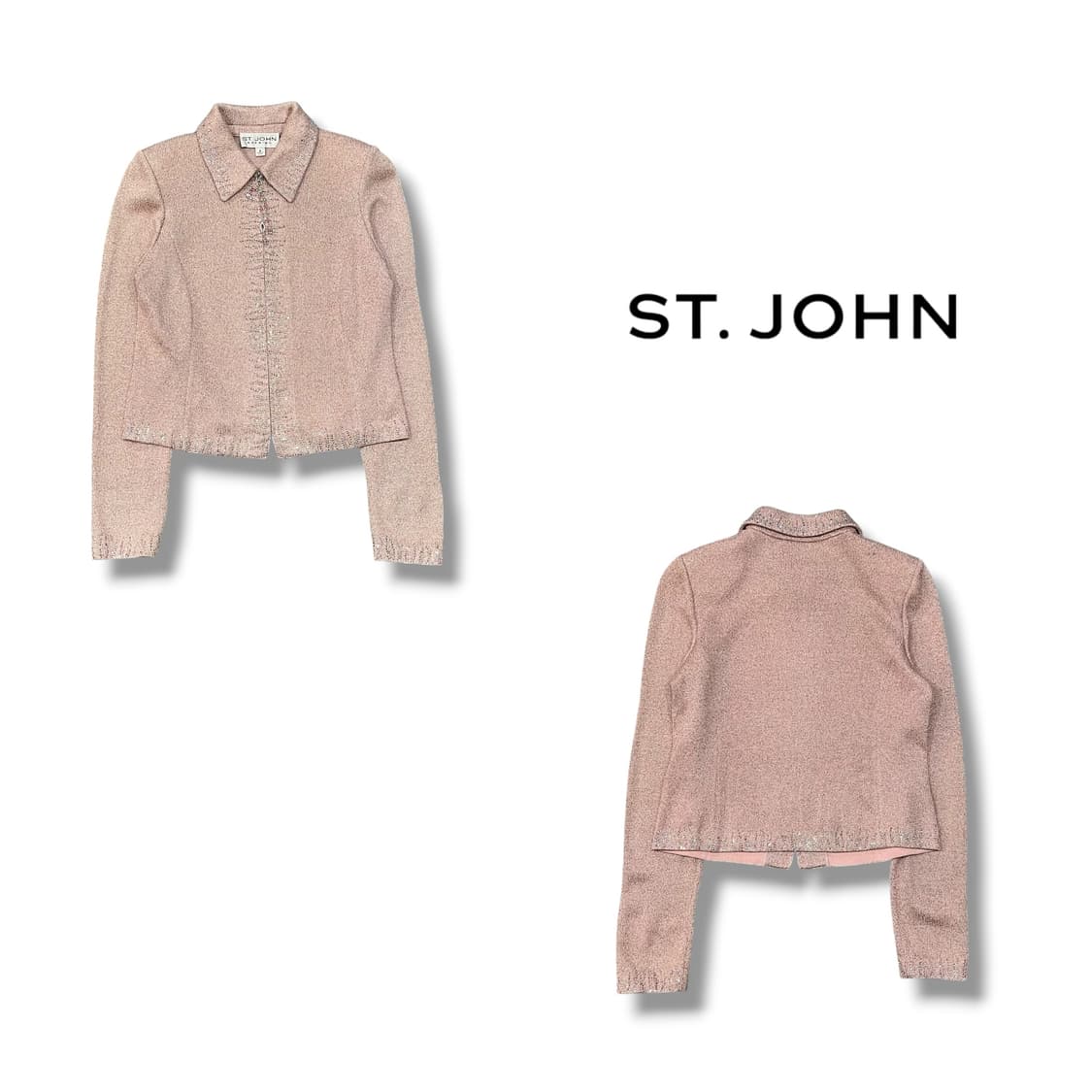  St John 큐빅 집업 자켓 y14117 상품이미지1