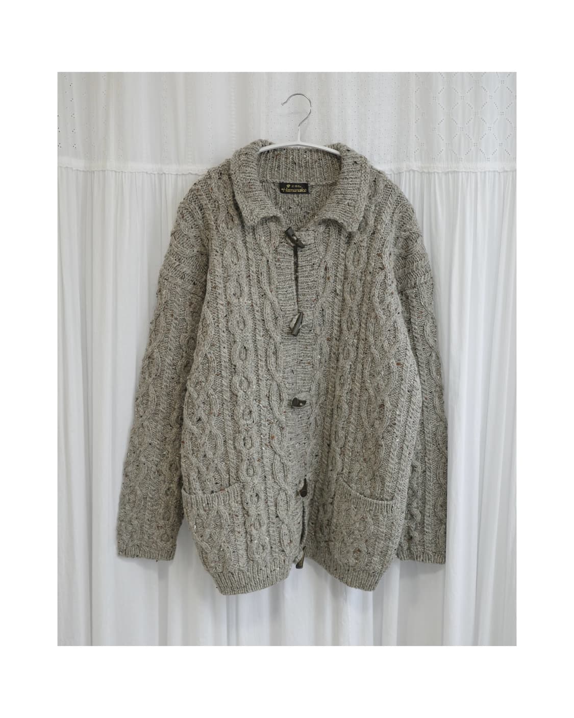 Grey brown dufle cardigan  상품이미지4