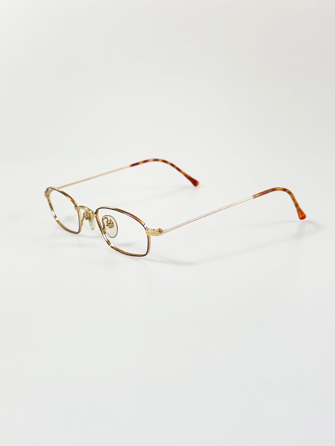 90s PASSION 골드 톨토즈 슬림 스퀘어 빈티지 안경 상품이미지3