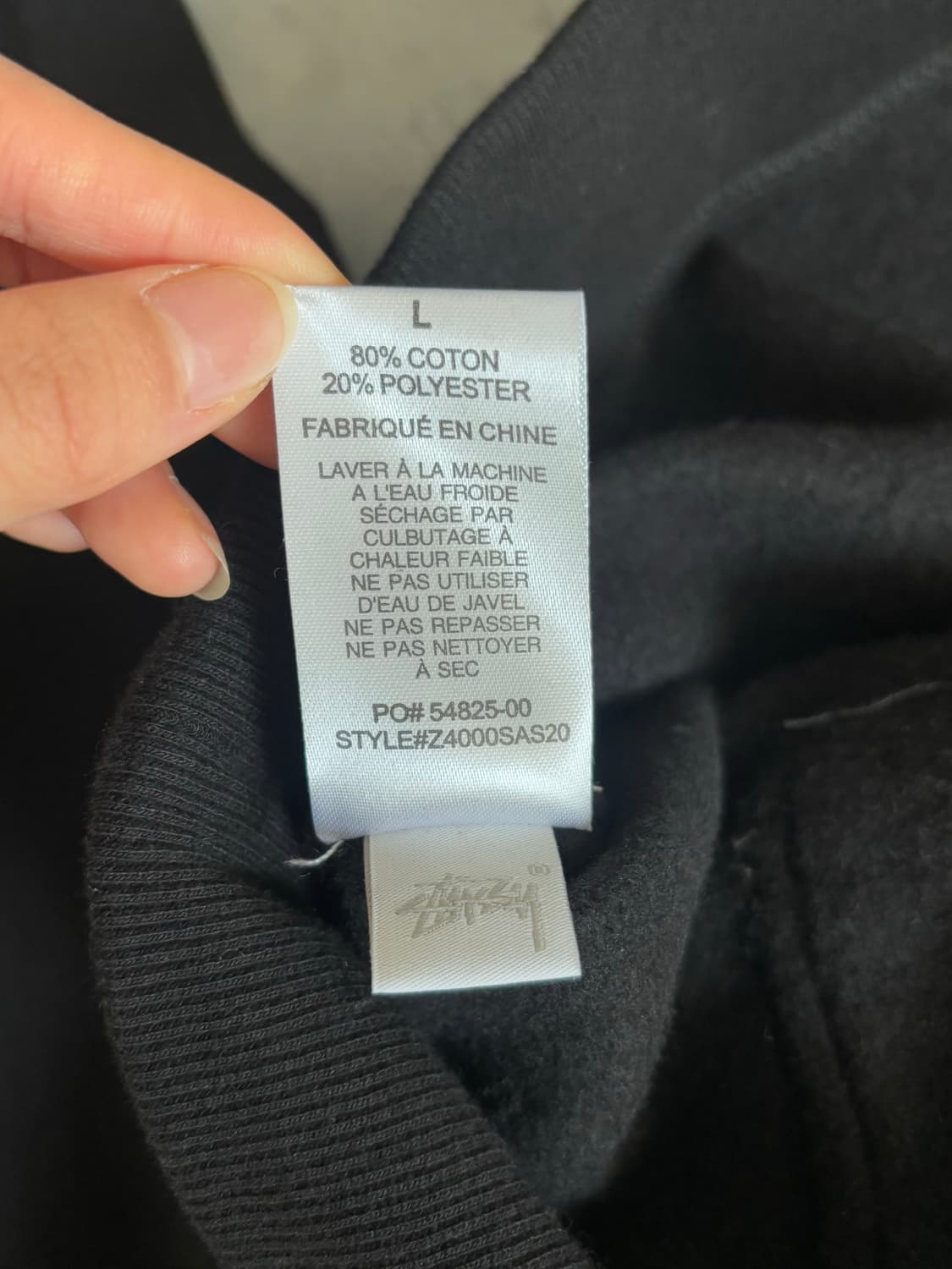 Stussy 스투시 블랙 코스모스 로고 후드티 상품이미지7