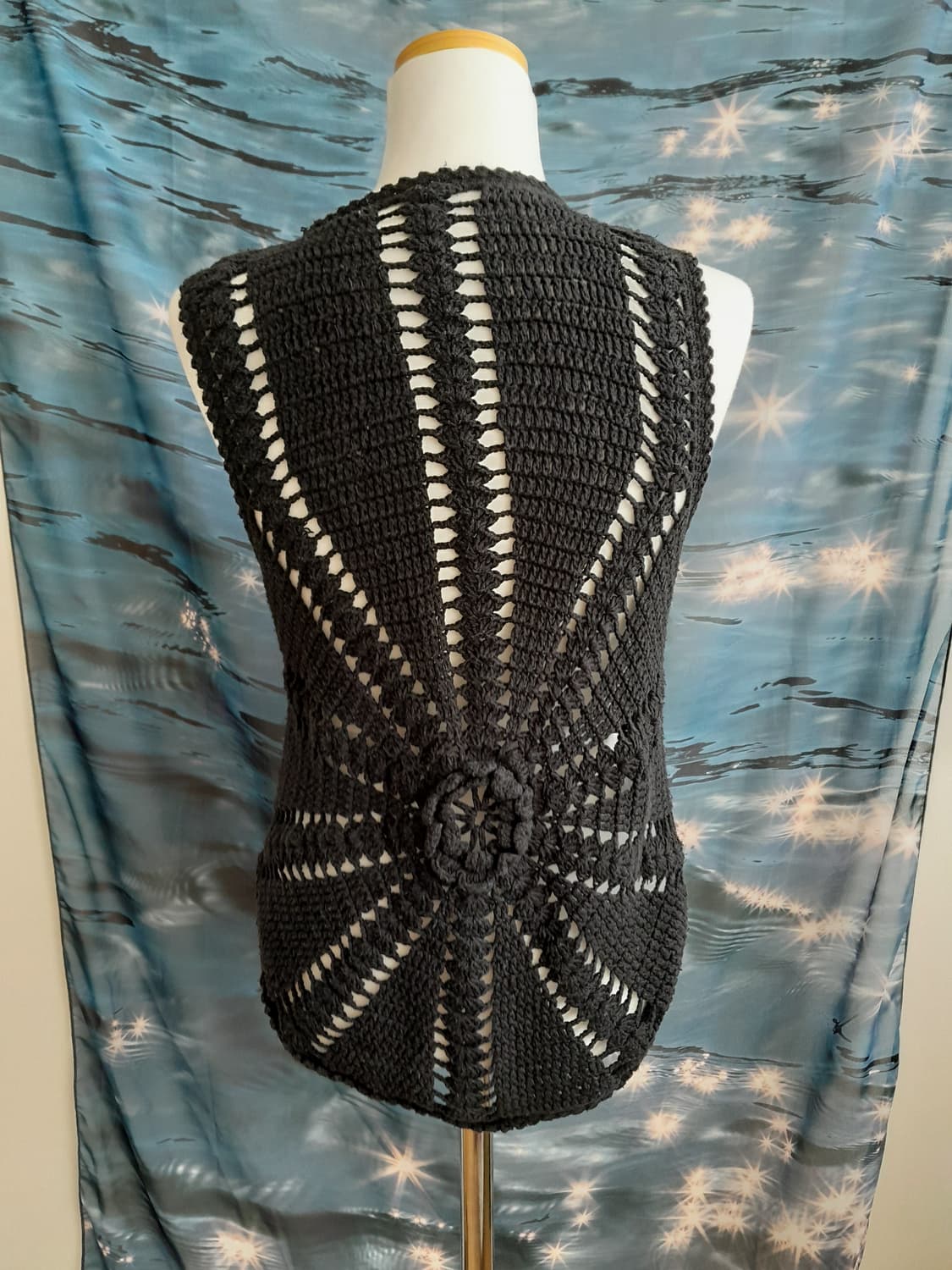 블랙 크로셰 조끼 베스트 상품이미지4