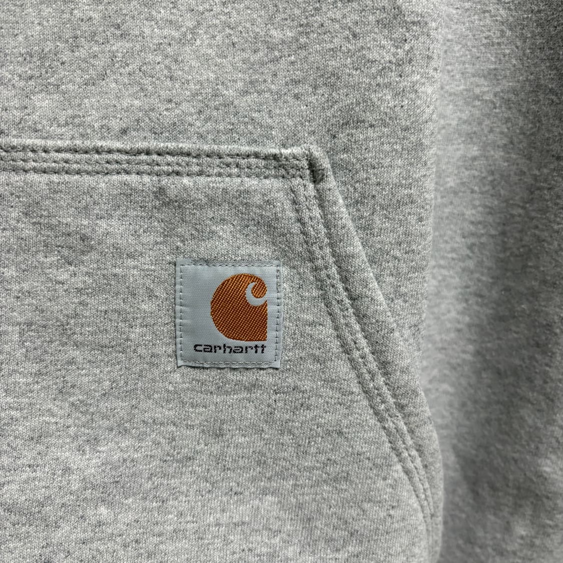 칼하트 로고 패치 기모 후드티 / 그레이, L 상품이미지5