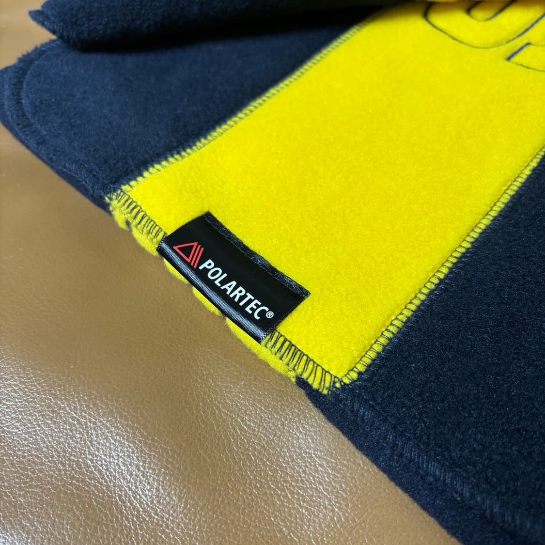 슈프림 머플러 목도리 투톤 네이비 옐로우 상품이미지4