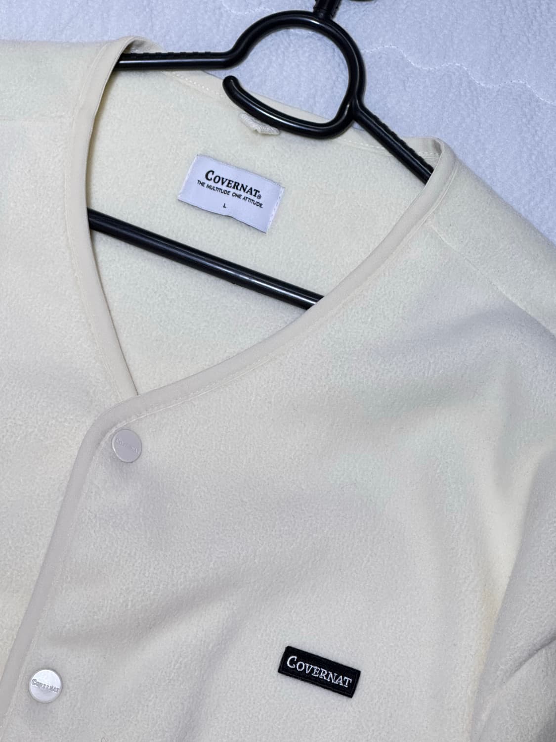 커버낫 버튼 크림 자켓 상품이미지3