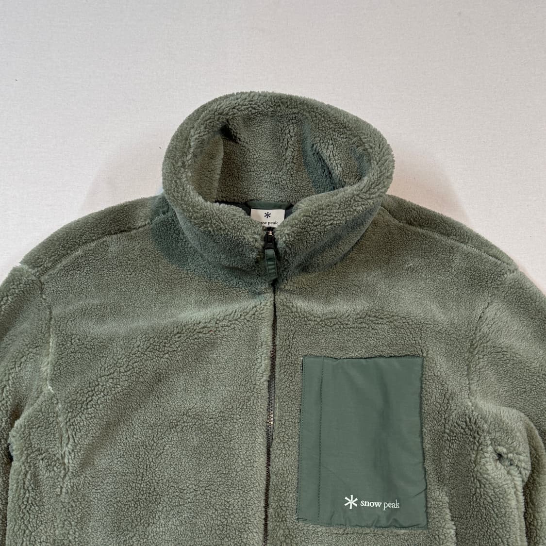 M) 스노우피크 플리스 자켓 올리브 그린 상품이미지3