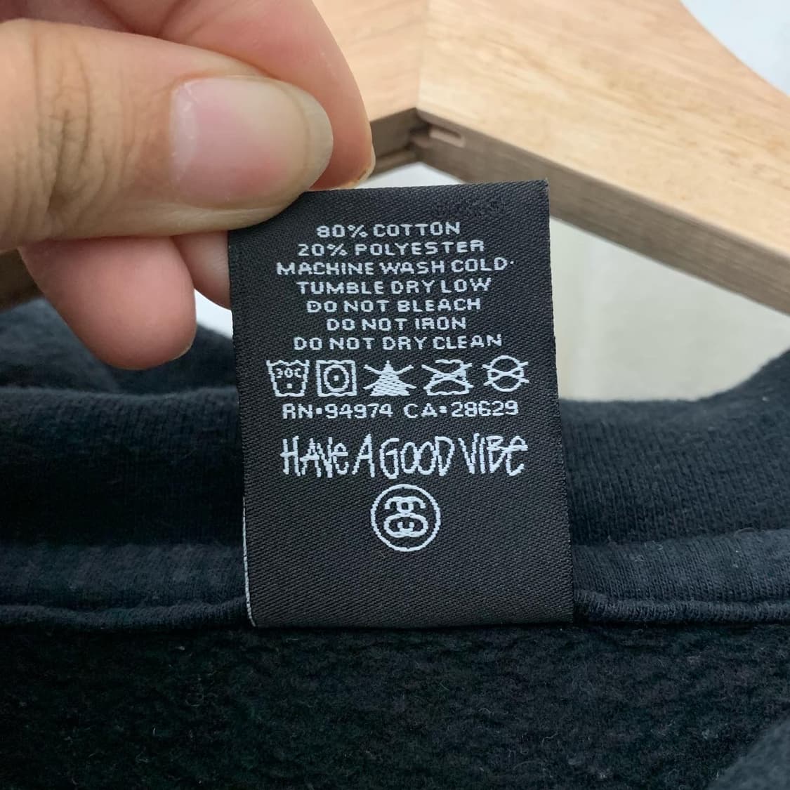 스투시 블랙 백빅프린팅 후드티 상품이미지7