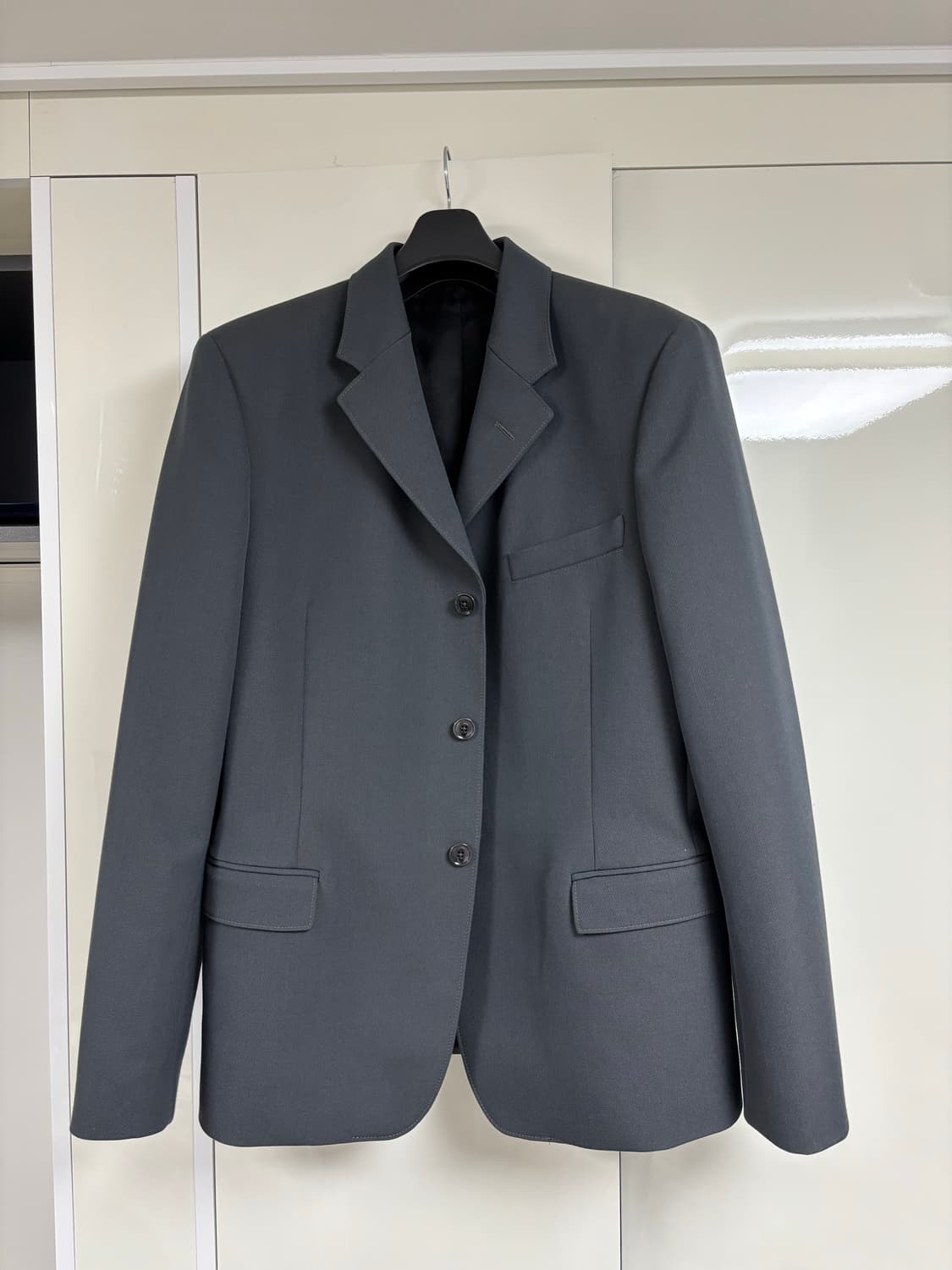 [48, 그레이] 르메르 울 블랜드 싱글 브레스티드 자켓 상품이미지1