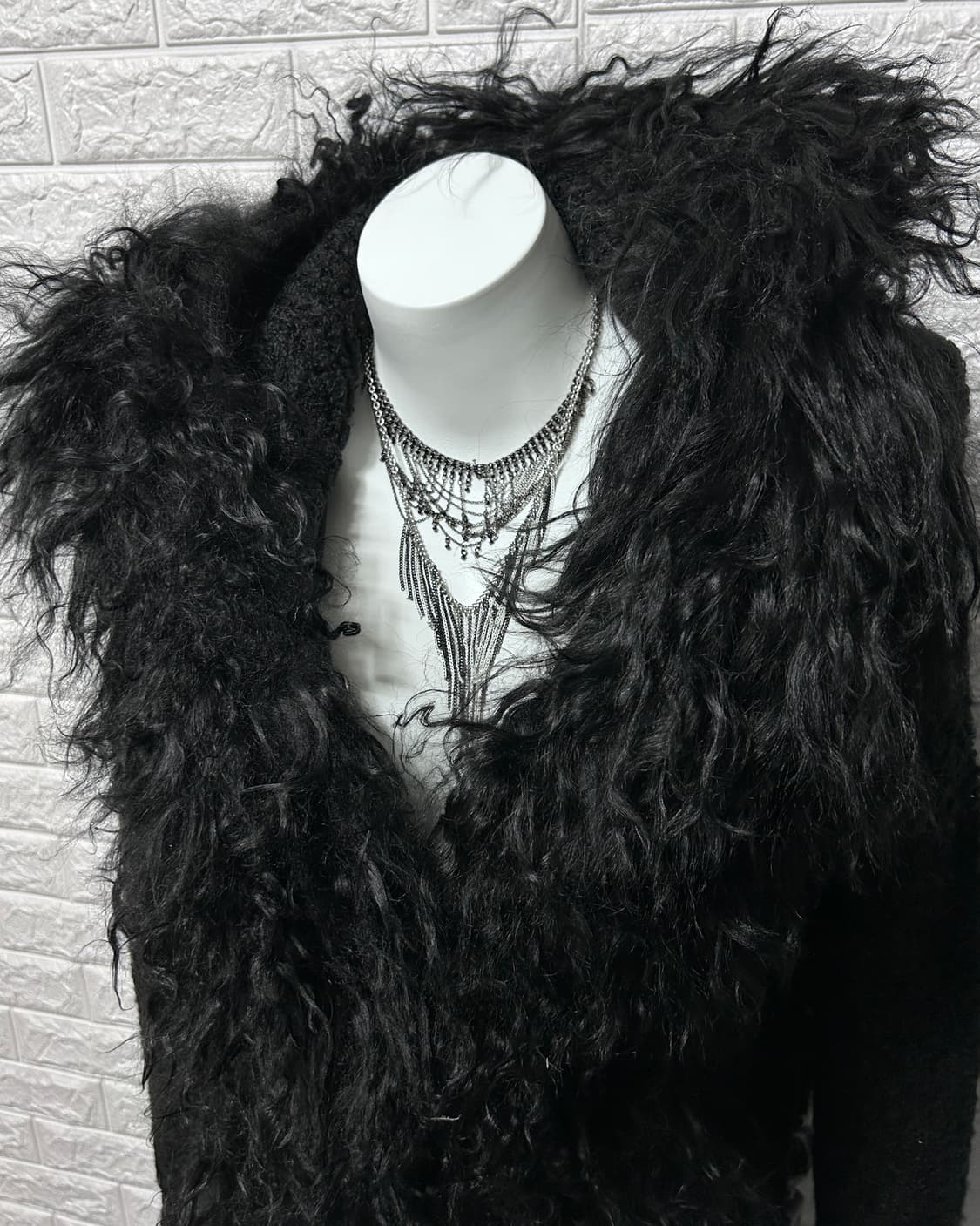 Iro 롱 드레이프 퍼 후드 가디건 상품이미지3