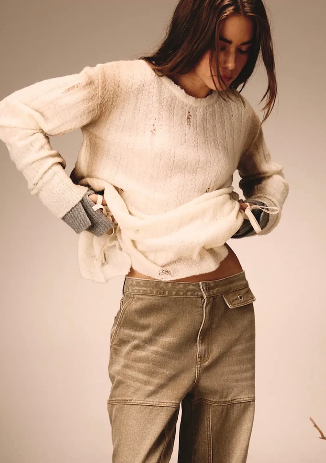 Glowny 글로니 eagle damaged wool knit top  상품이미지2