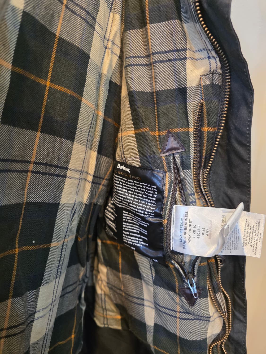 바버 왁스 코튼 자켓 코듀로이 카라 상품이미지5