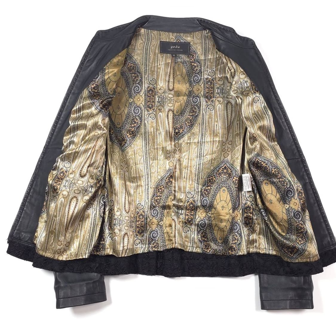 YEDA 빈티지 페미닌 셔링 리얼 양가죽 레더 자켓 66 상품이미지5