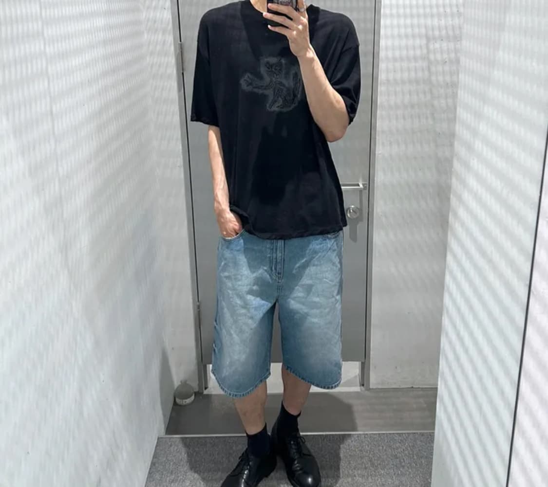 인사일런스 데님 버뮤다 팬츠 상품이미지4