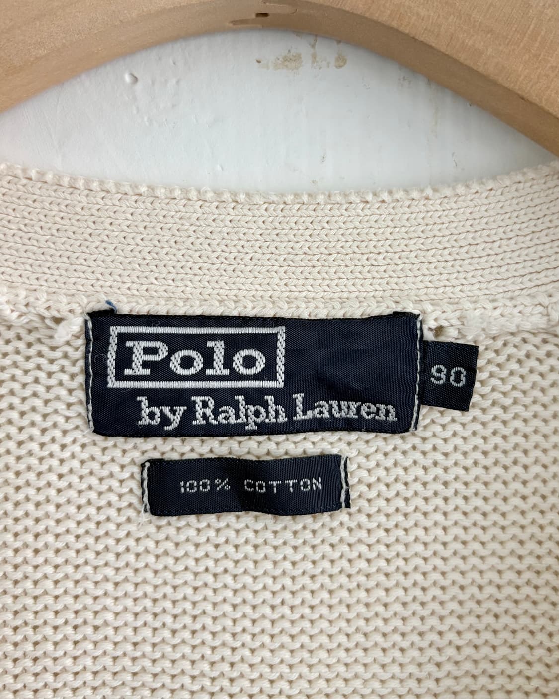 Polo 폴로 랄프로렌 아이보리 컬러 브이넥 코튼 가디건  상품이미지5