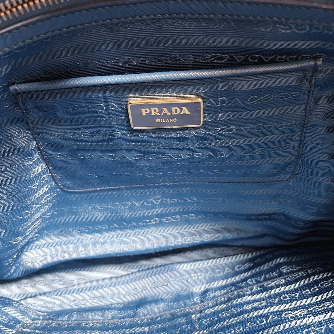 프라다 사피아노 블루 토트백 상품이미지10