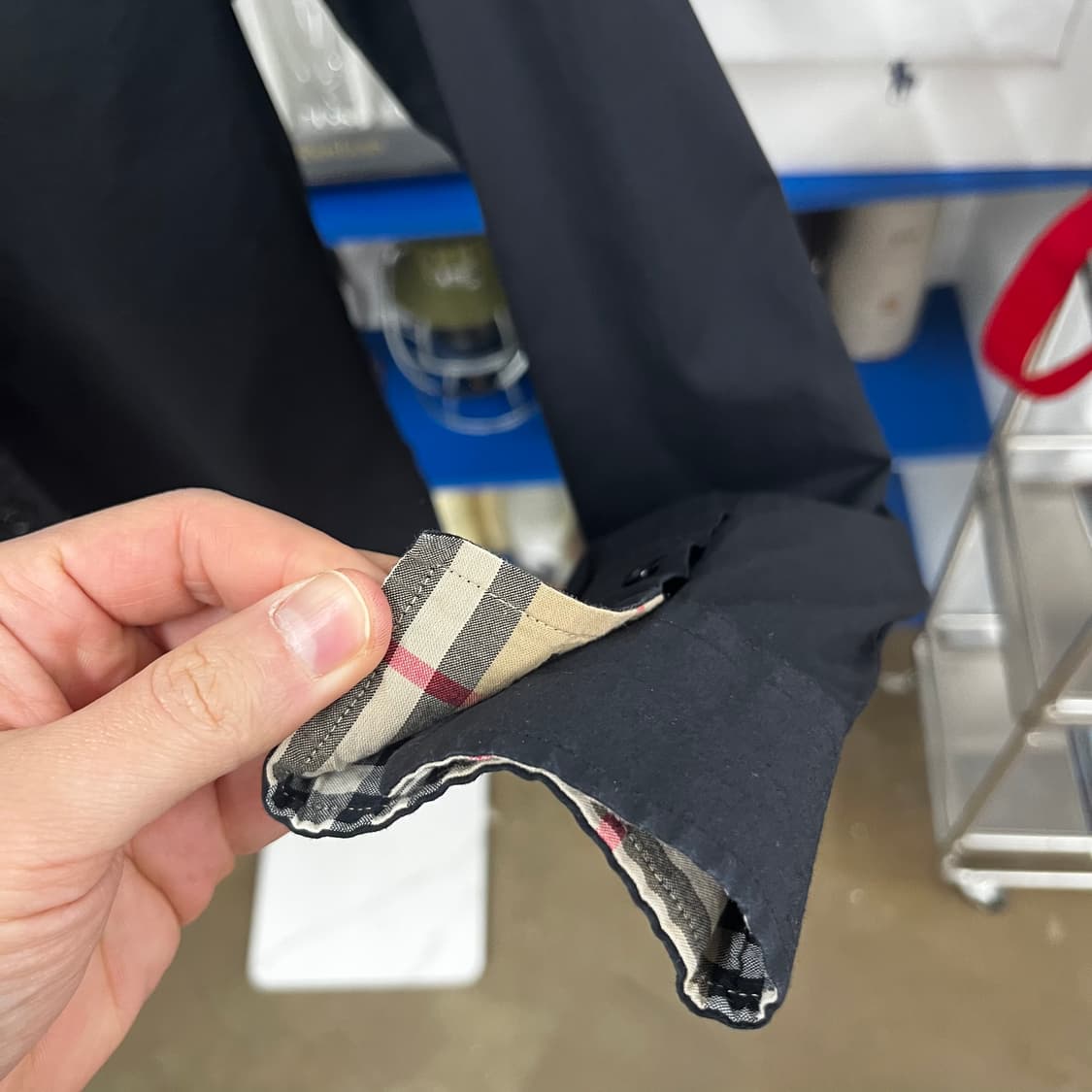 버버리 포플린 솔리드 셔츠 S 상품이미지4