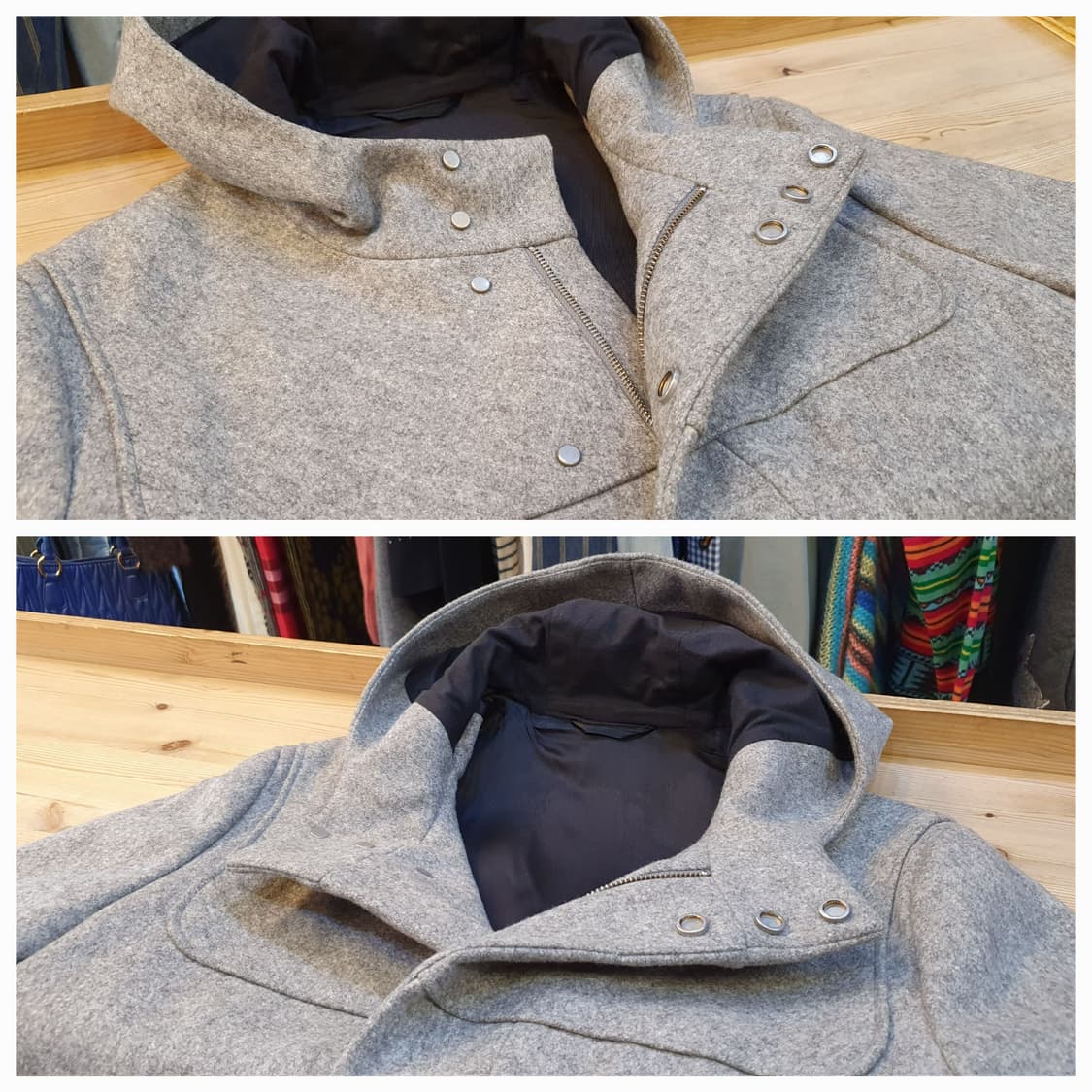 (새상품)95.COS 울 후드코트 상품이미지5